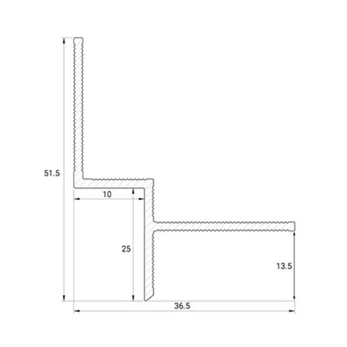 Profil dystansowy do sufitów z GK 10х25 mm czarny