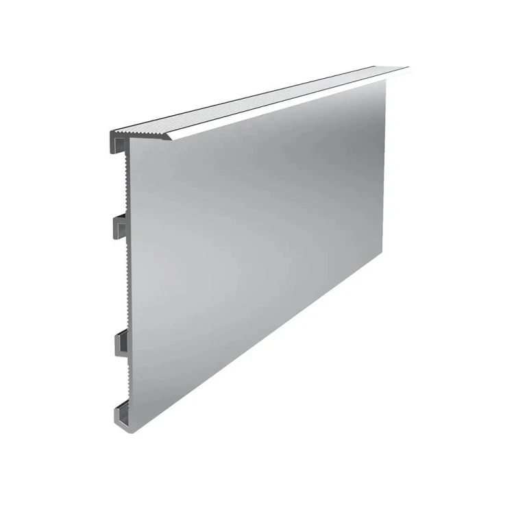 Ukryta listwa przypodłogowa  60×13.5 mm do płyt z wstawką MDF