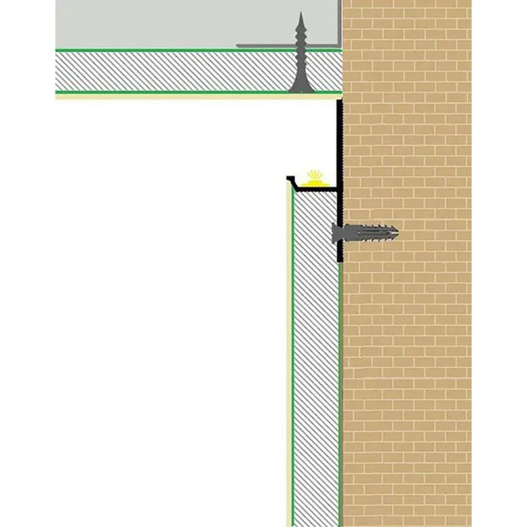 Profil końcowy cieniowy 20 mm z kanałem LED czarny